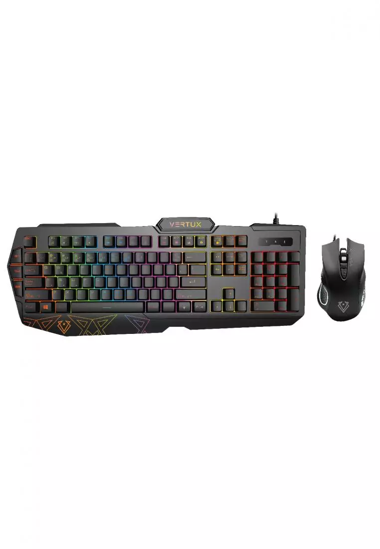 Buy Vertux Vendetta Ergonomic Gaming Keyboard and Mouse Combo with