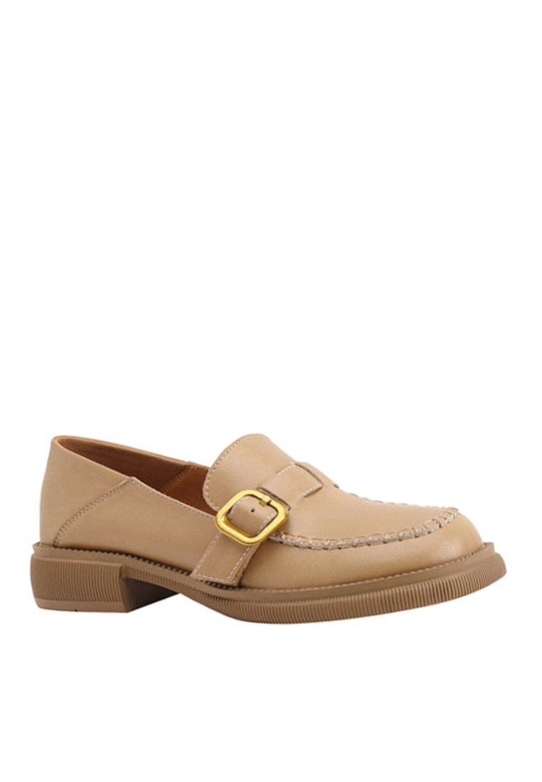 VANSA Comfort Round Toe Belt Buckle Loafers VSW-F02181352