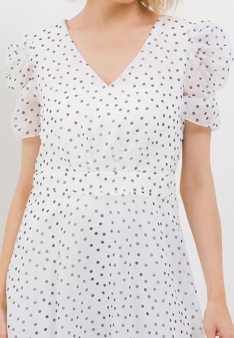 Chanira Kiara Dress-White Black