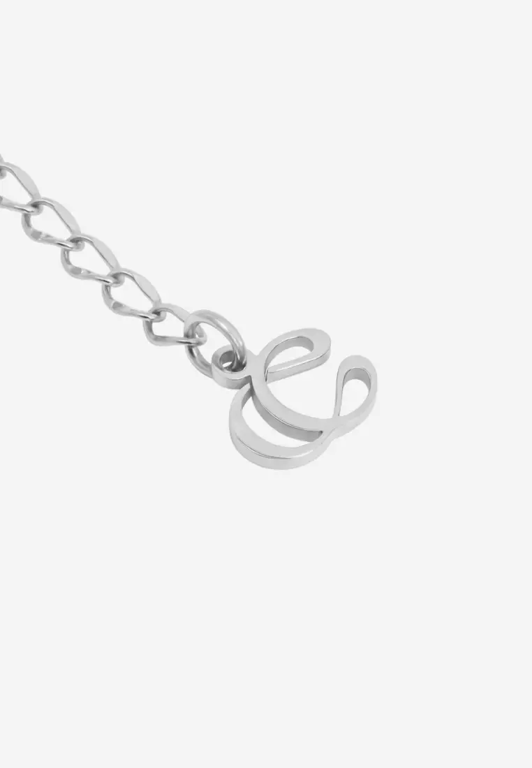 Roselle Lumin 紅色鍊項鍊（白金色鍍金）