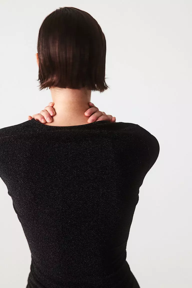 Square-neck bodycon dress