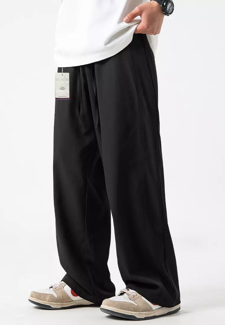 VANSA Unisex Ice Silk Cool Thin Slightly Wide Casual Pants VCU-P-2280