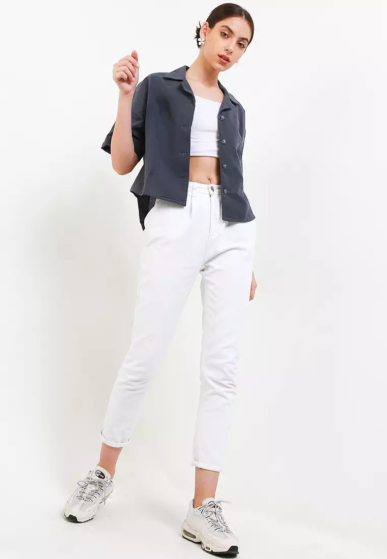 Crop Linen Shirt