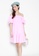 JOVET pink Puff Sleeved Smocked Dress 28912AA0017AF4GS_6