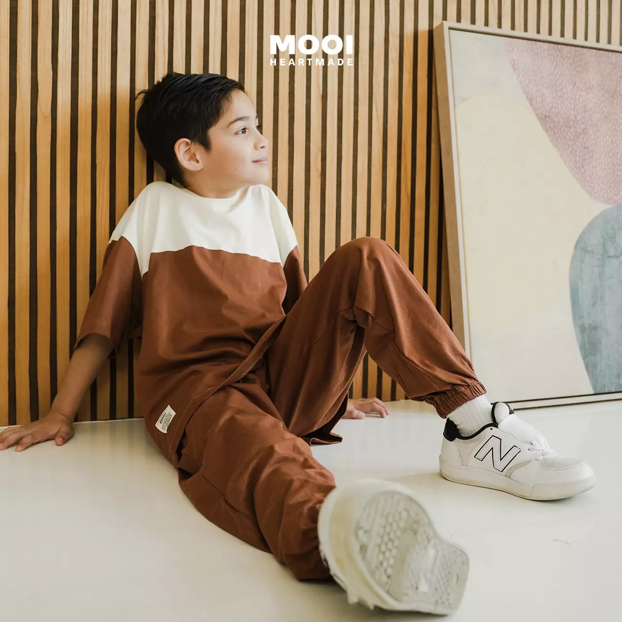 Mooi Celana Jogger Anak Akeno Jogger Pants Kids - Light Beige