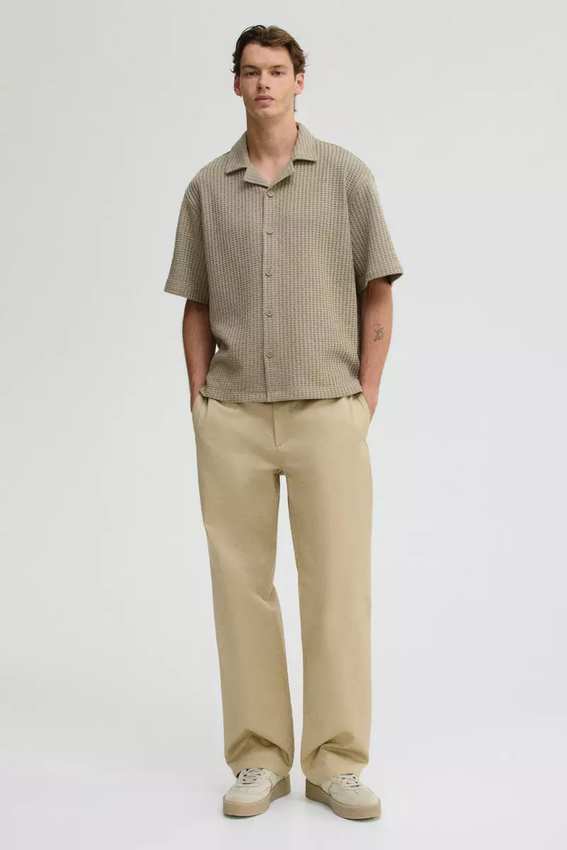 Loose Fit Waffled resort shirt