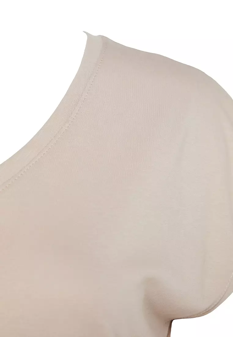 Plus Size V-Neck Slit T-Shirt