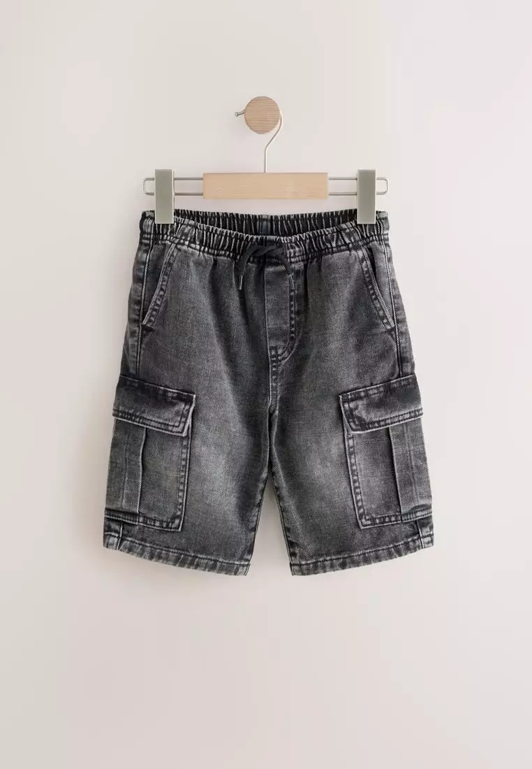100% Cotton Denim Cargo Shorts 2 Pack