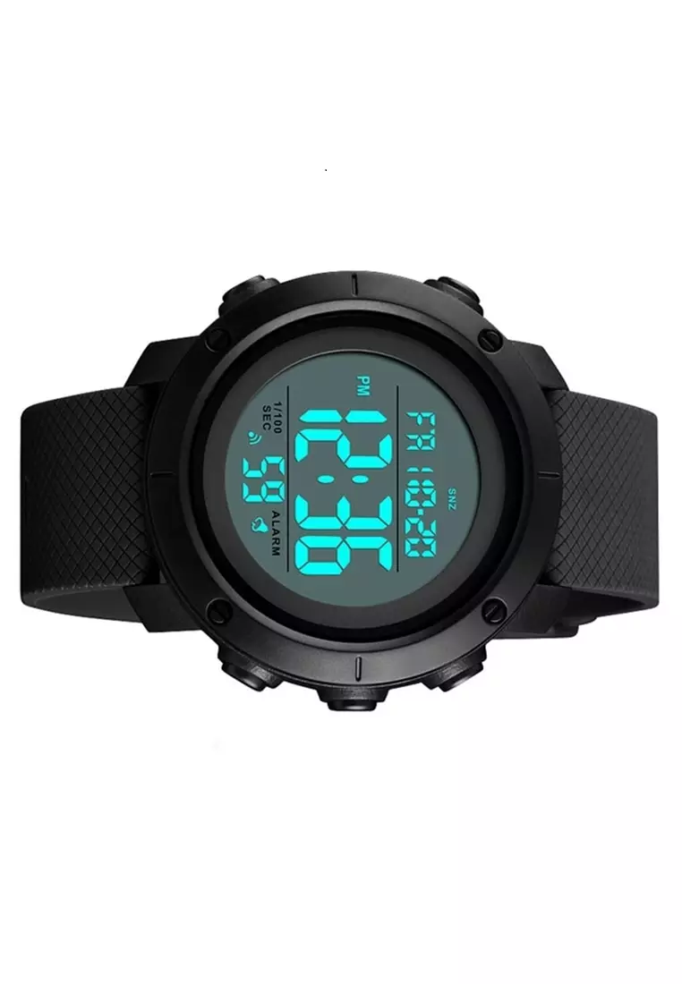 Jam Tangan Casual Digital Pria Stopwatch Waterproof Strap Tali Material Silicon GL08 ORIGINAL