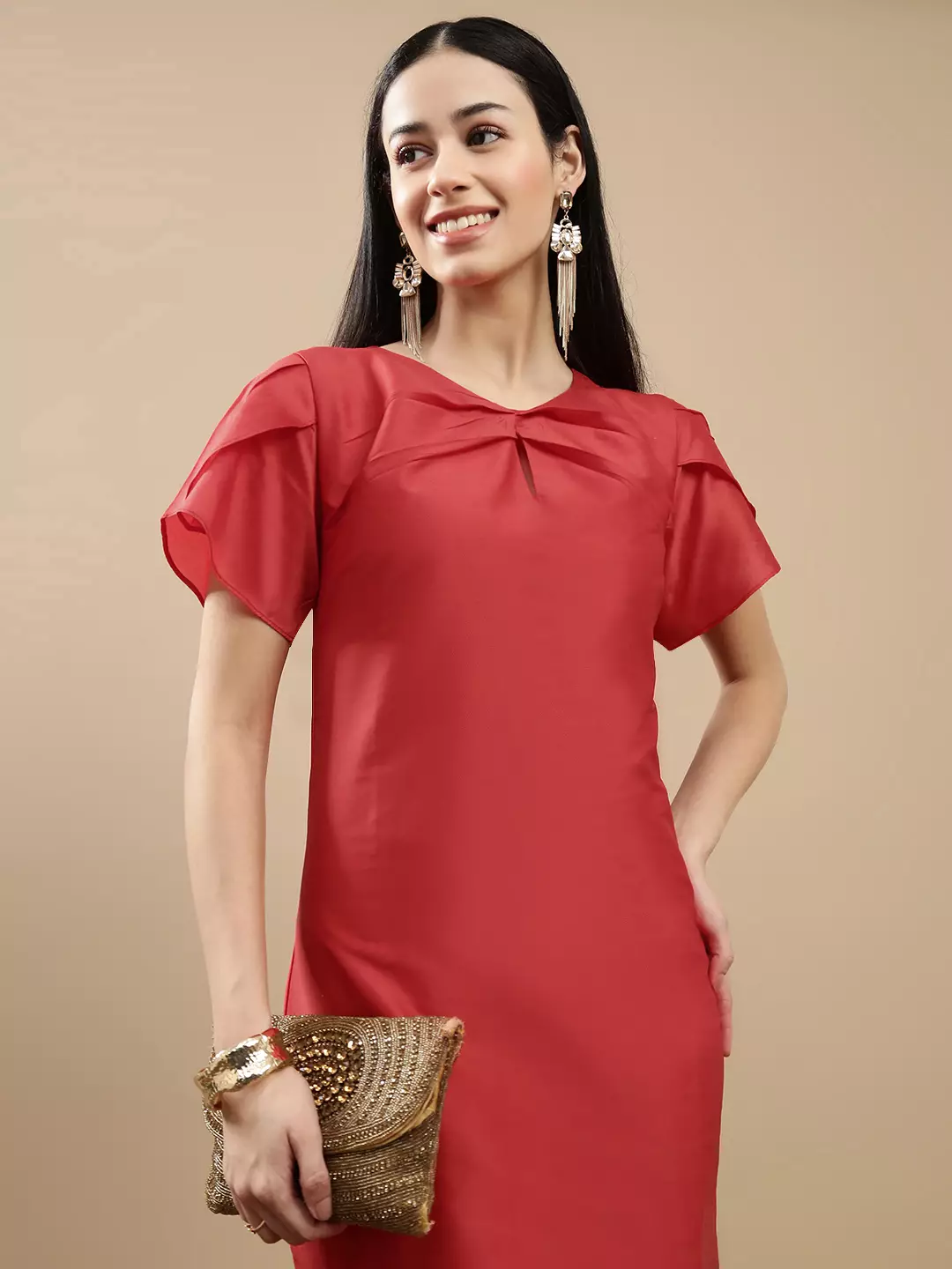 Chanira Valencia Dress - Red