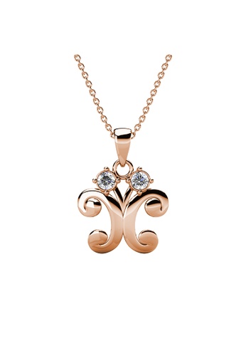Her Jewellery gold Dragonfly Pendant (Rose Gold) - Made with Swarovski Crystals 3CBADACA63F75AGS_1