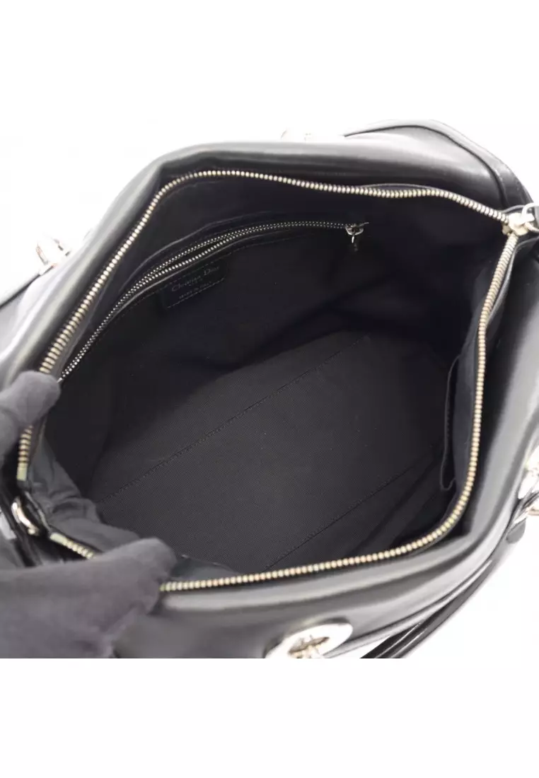 Pre-Loved Christian Dior Granville Canage 2WAY Handbag leather black