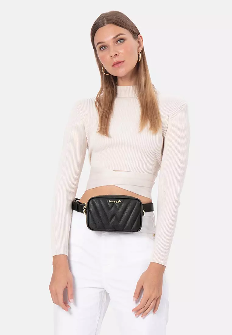 Gold and black 2025 fanny pack