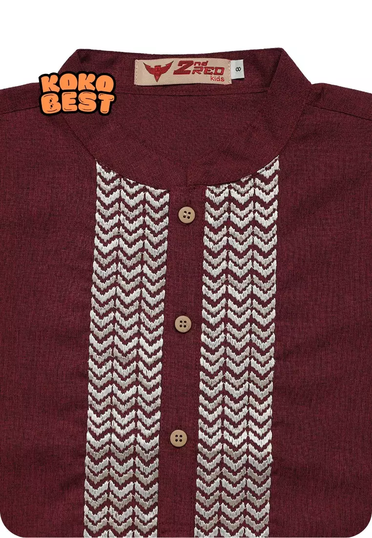 Baju Koko Lengan Pendek Best Ultra Maroon