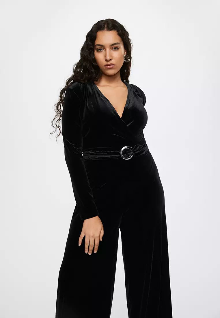 Velvet Belt Jumpsuit