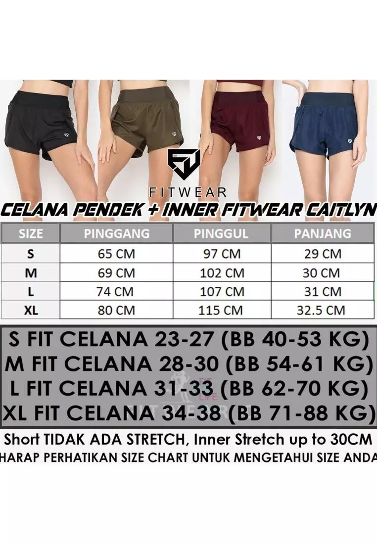 FITWEAR - CAITLYN LAYERED PANTS + INNER - MAROON
