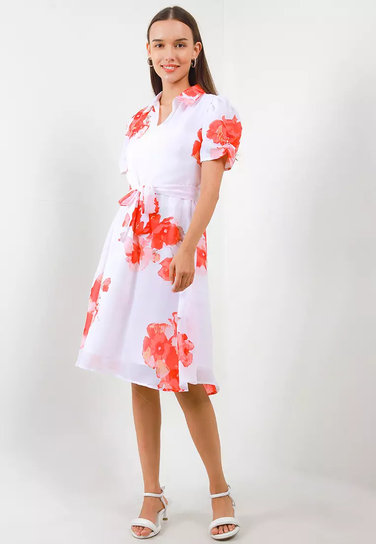 Chanira Vienna Dress-Red White