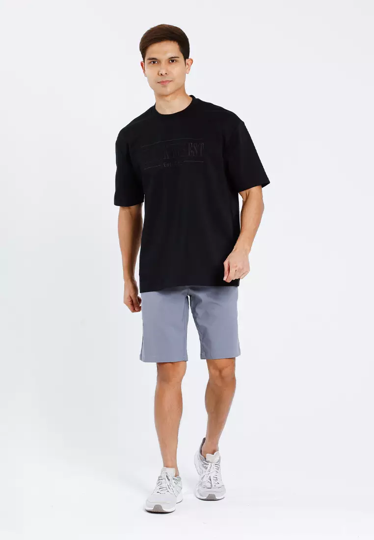 Forest Premium Weight Air-Cotton 220gsm Oversized Round Neck Tee T Shirt Men | Baju T Shirt Lelaki - 621429-01Black