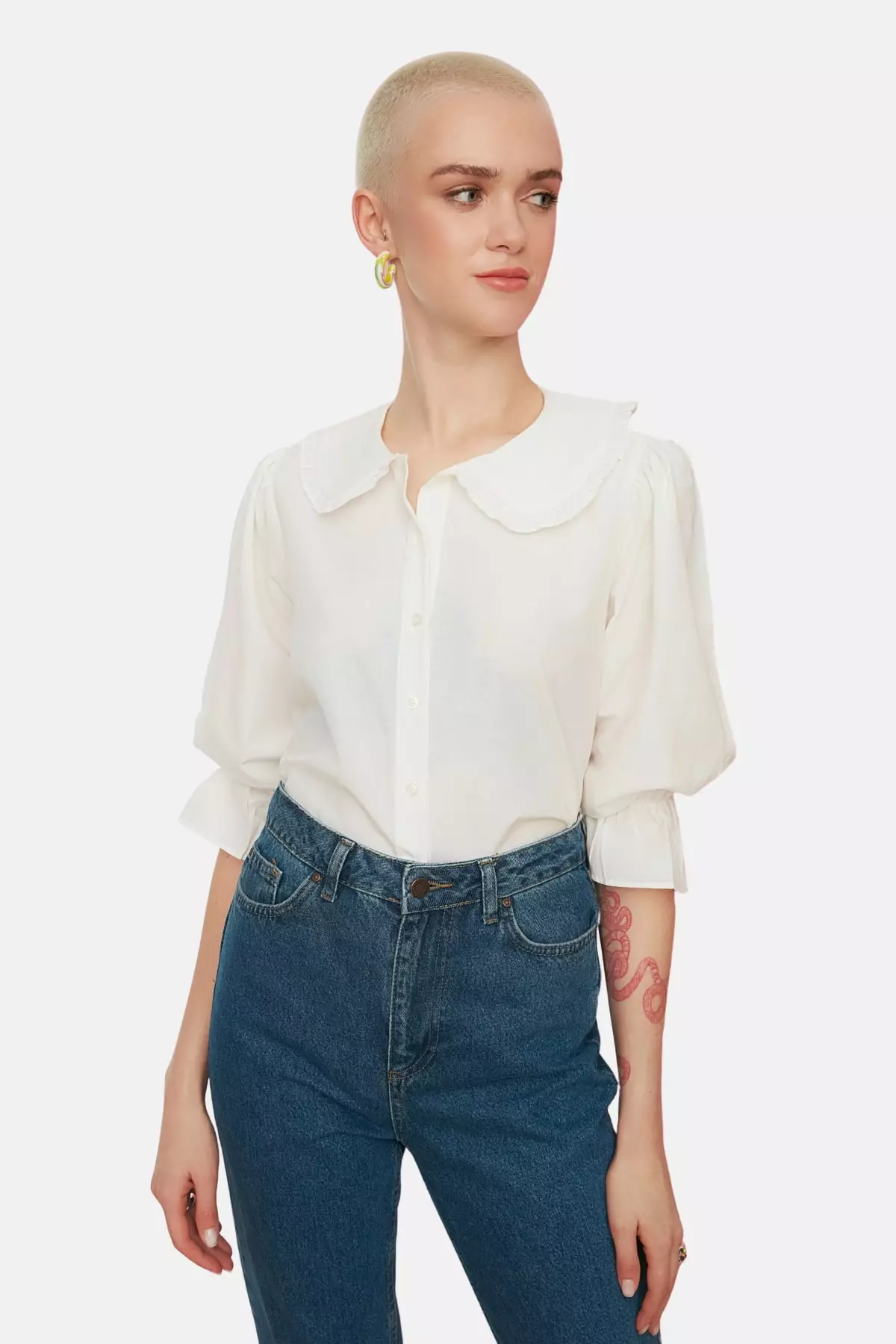 Crop Ruffle Shirt