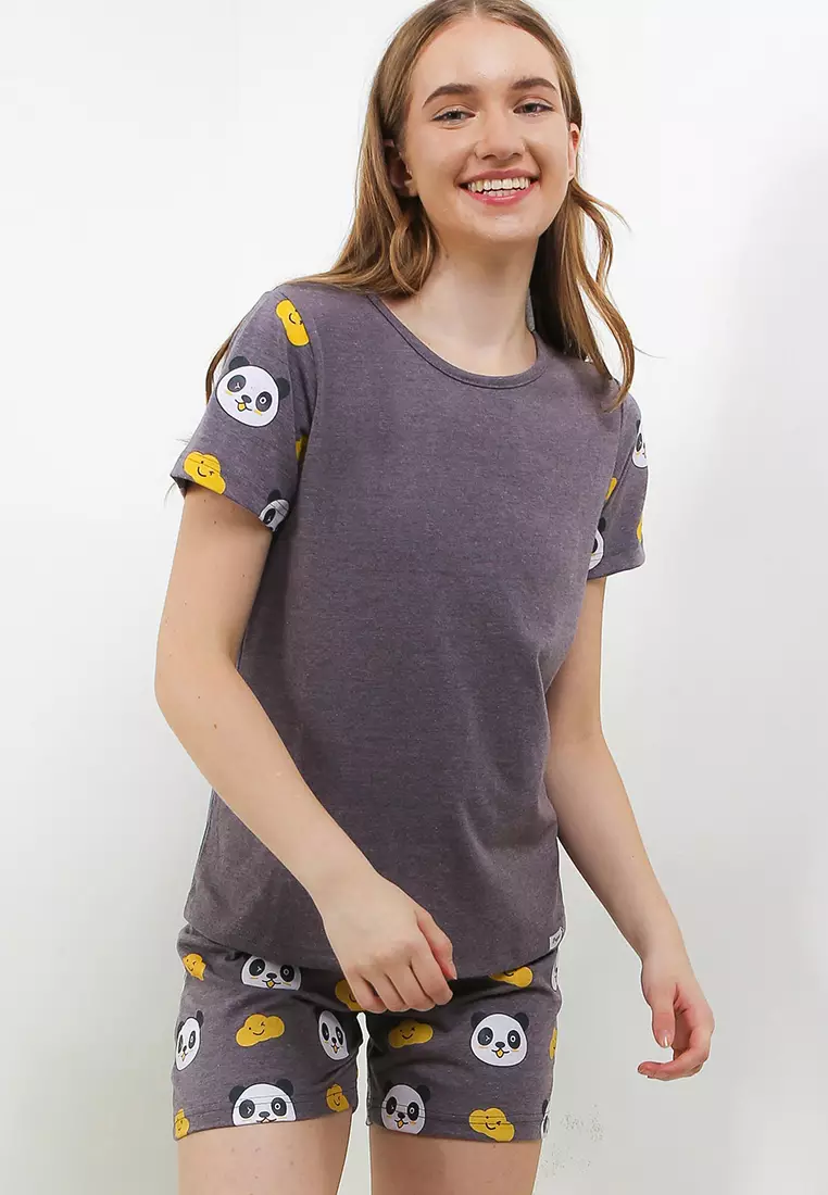 Pyjama Baju Tidur  Short Sleeve Short Pants Sleepwear