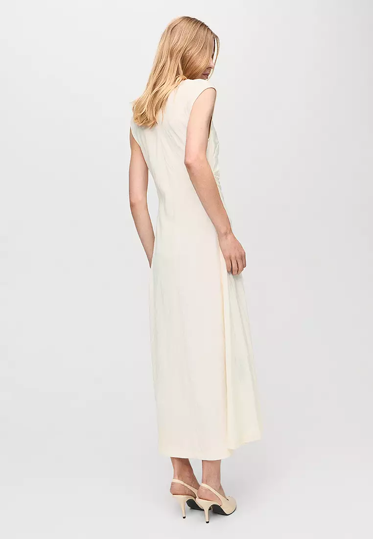 Lyocell Dress With Pleated Waist