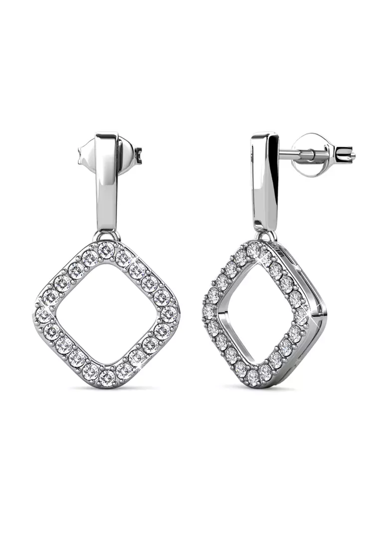 Irina Earring WG- Anting Crystal Swarovski by Her Jewellery