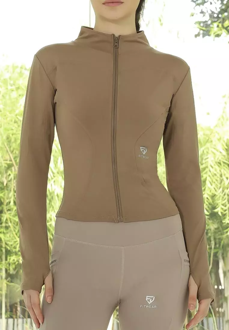 Fitwear - Jaket / Jacket Olahraga Wanita OLIVEA SLIMFIT NEW - CARAMEL