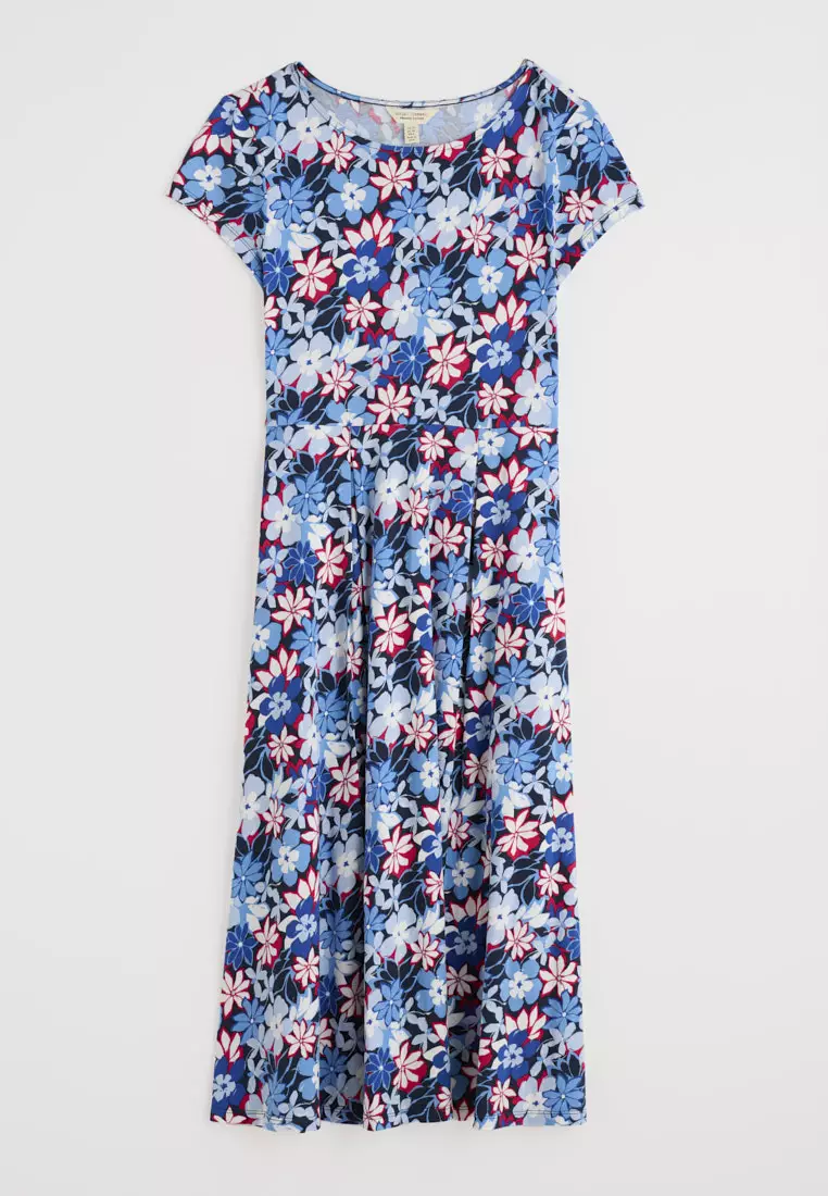 Seasalt Cornwall Blue Wild Bouquet Dress