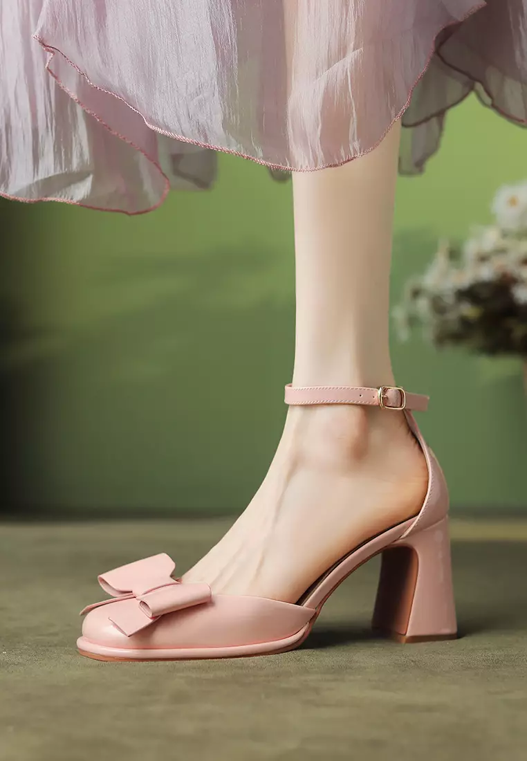 7.5CM Bow Knot Hollowed Mary Jane Shoes XJ2568-1