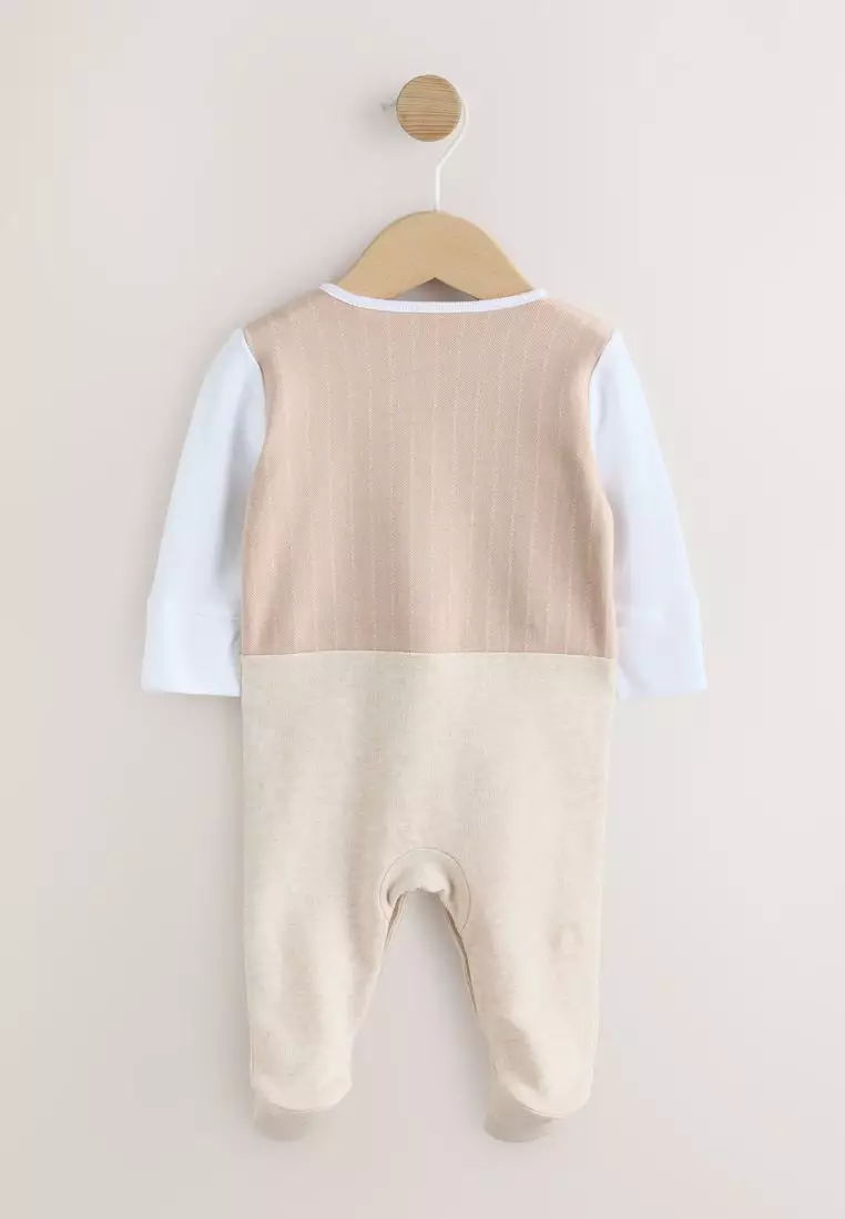 Smart Bow Tie Baby Sleepsuit