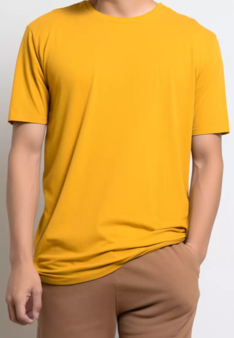 MTL86 Kaos t shirt pria instacool thirdday polos mustard