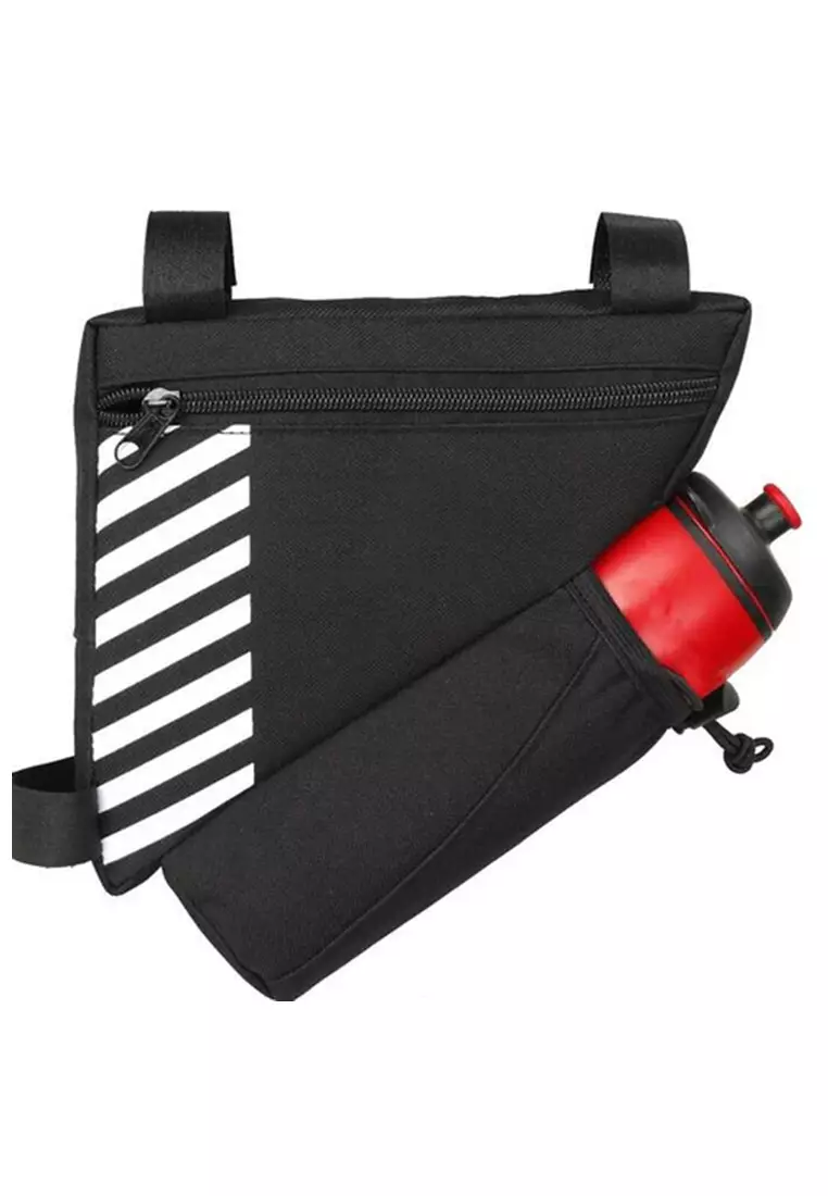 Qian Tas Sepeda Waterproof Dengan Holder Botol Minum Material Polyester ORIGINAL - Black