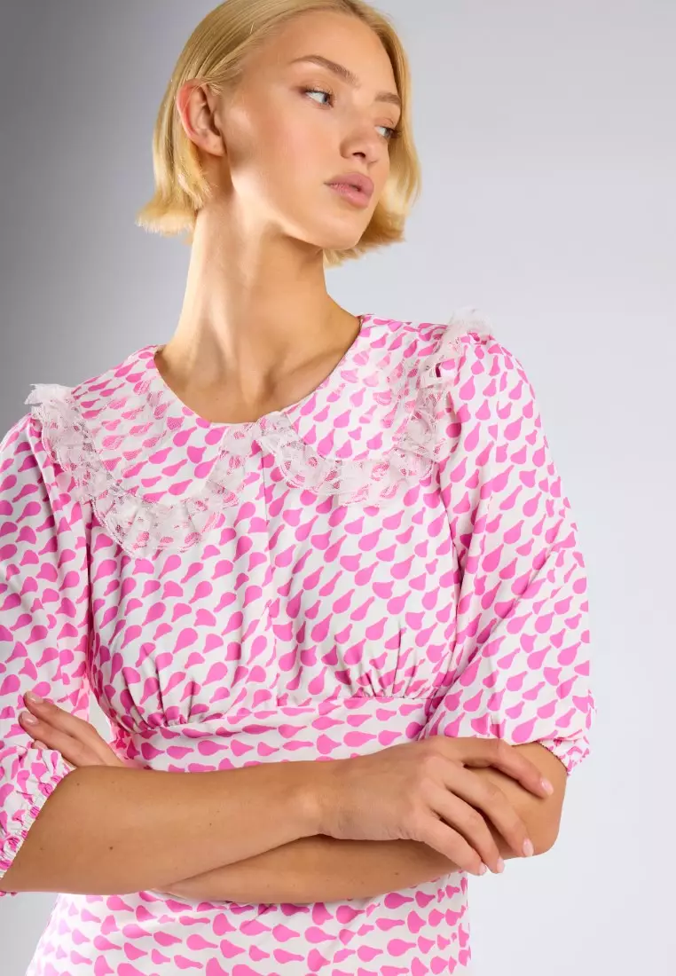 Puff Sleeve Midi Dress