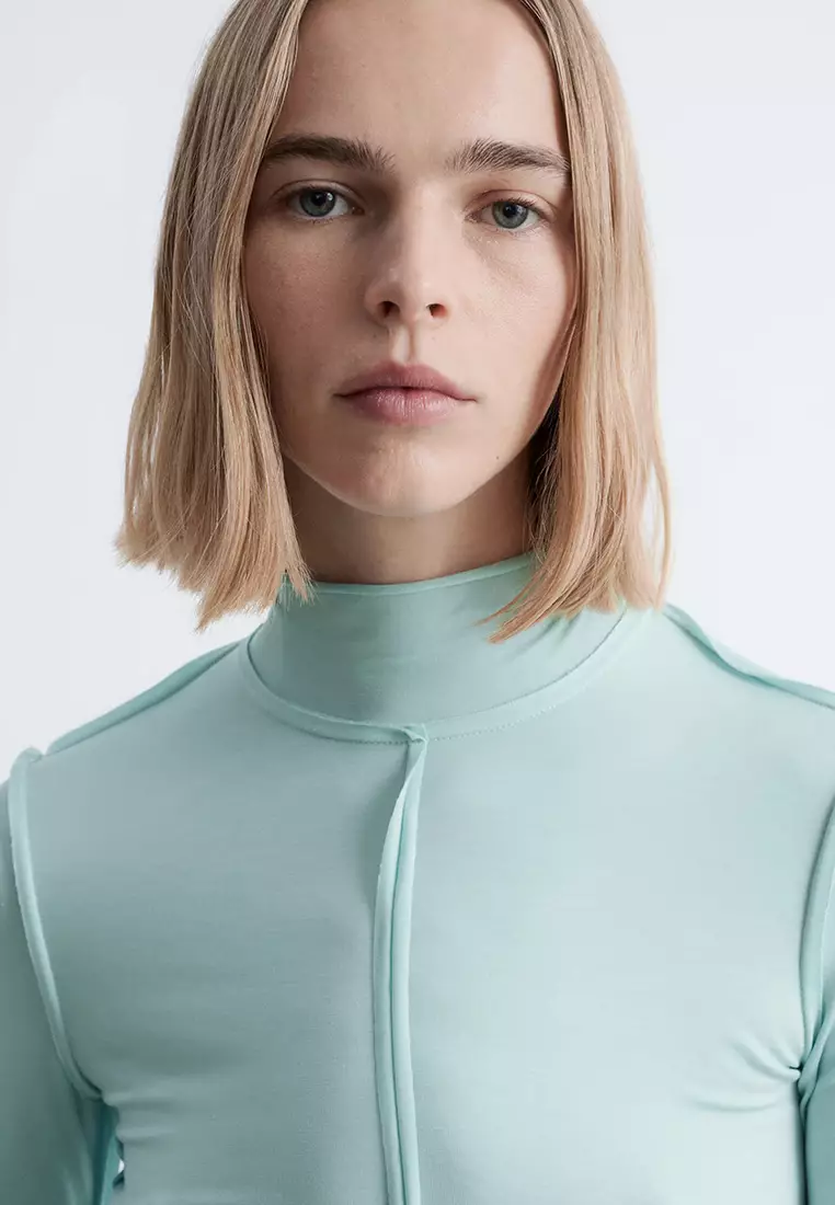 Long-Sleeve Turtleneck Top
