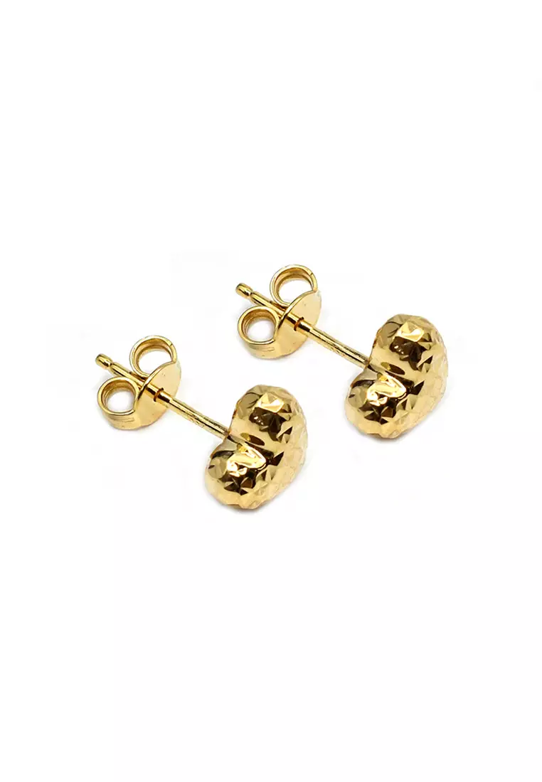 18K Italian Made Yellow Gold Earrings