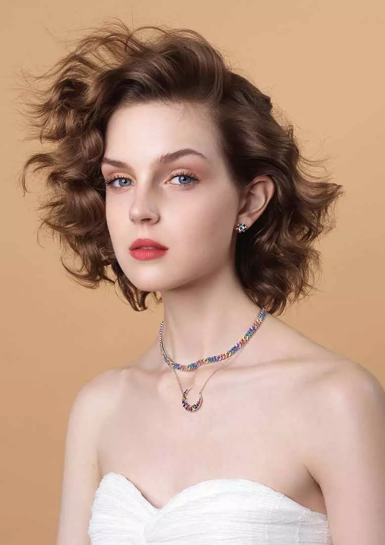 White gold cubic zirconia necklace sale