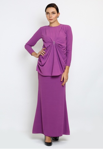 OWLBYND purple Sonia Kurung Modern With Drape Detail 6FD39AA6228A64GS_1