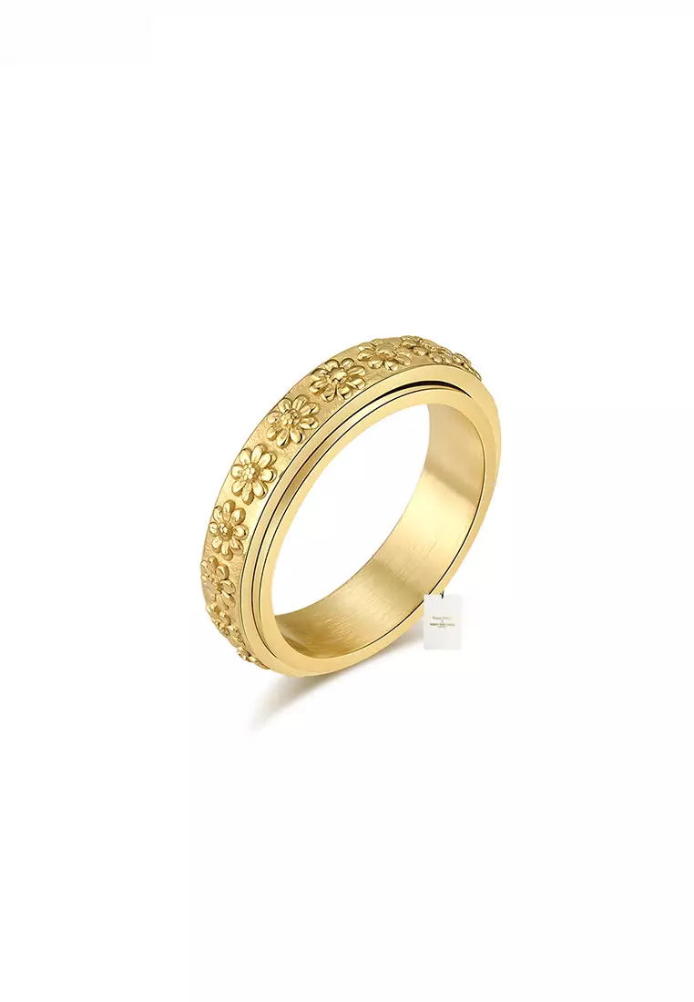 Gold daisy ring shop