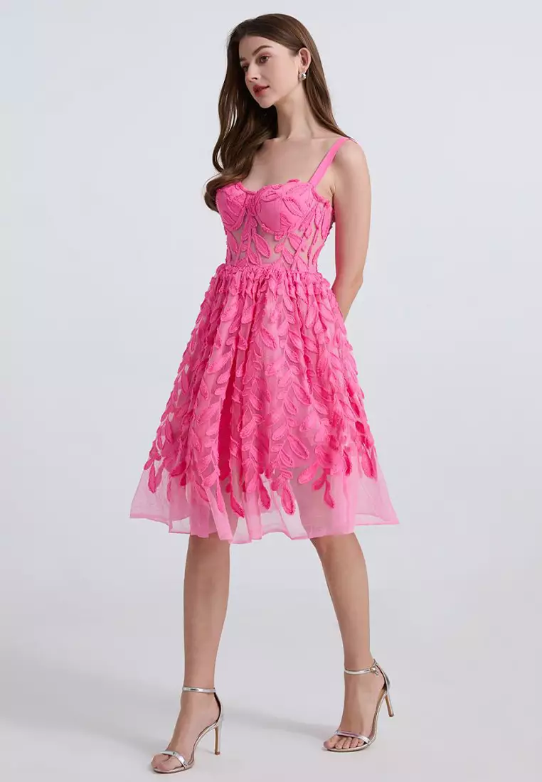 2025 New Romantic Flower Slim Suspender Dress CA25070938PI