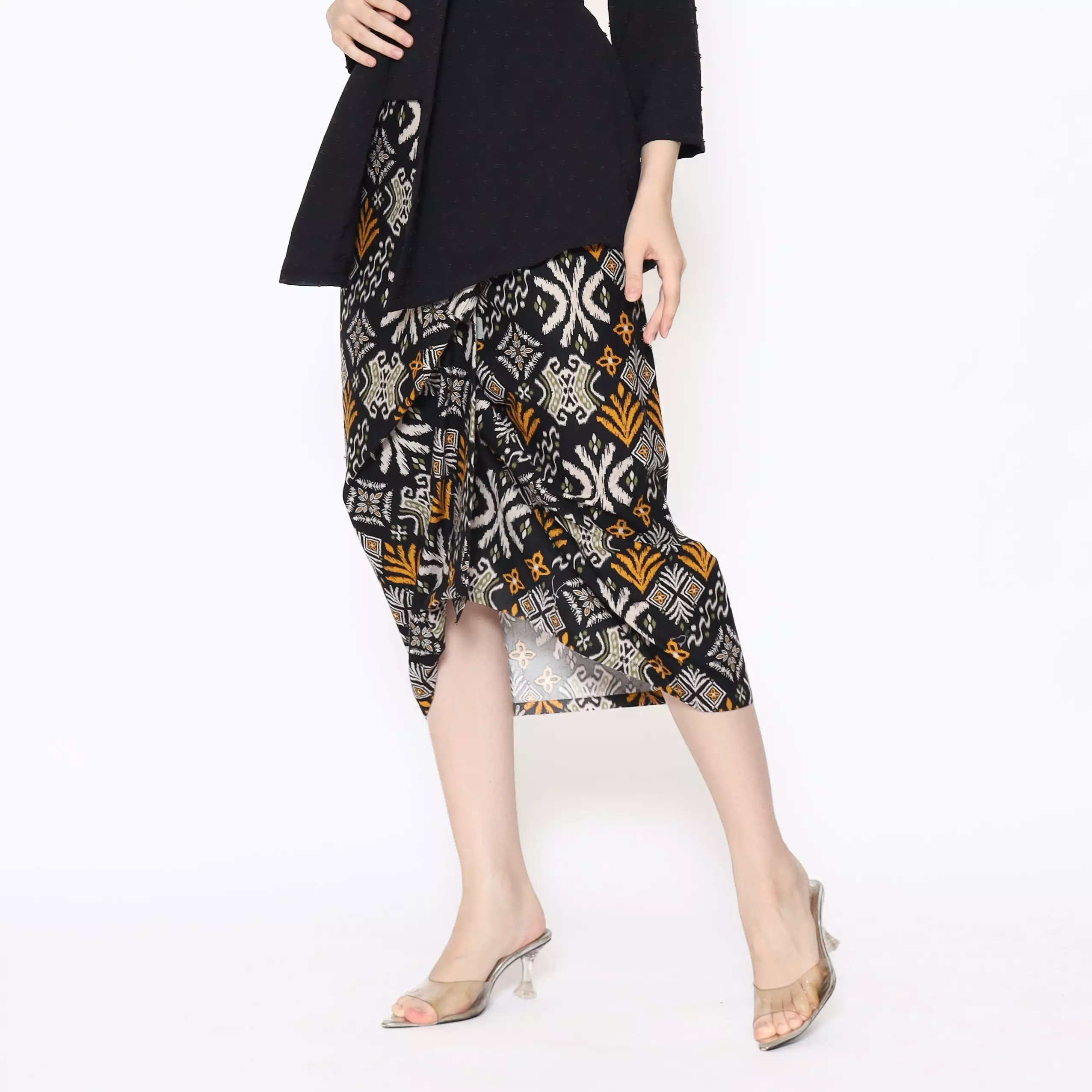 Rok Lilit Batik Wanita - Bawahan Batik - Bhatara Batik Surya Skirt - Rok Batik Etnik Modern