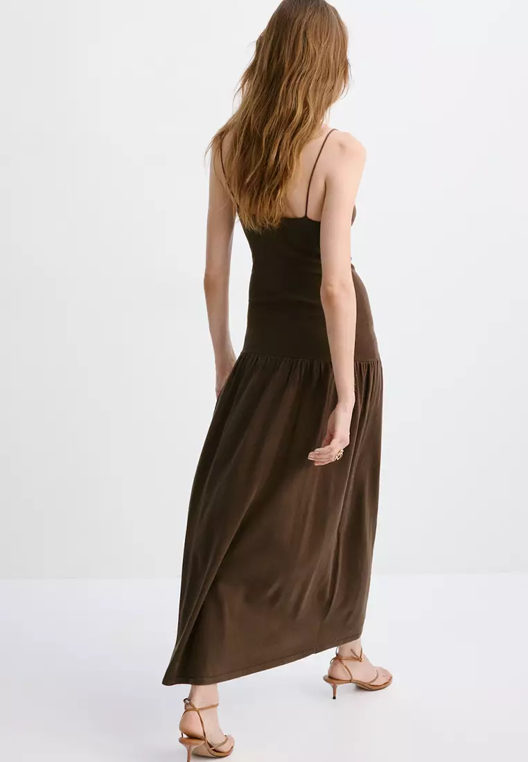 Knitted Dress With Gathered Detail