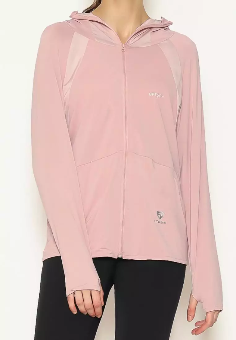 Fitwear - Jaket Olahraga Wanita DRYFIT OVERSIZE ELIZABETH UV FRONT POCKET - DUSTY PINK
