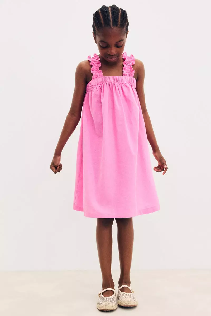 boden halterneck linen midi dress Rosa Halter Linen Midi Dress-Burnt Orange