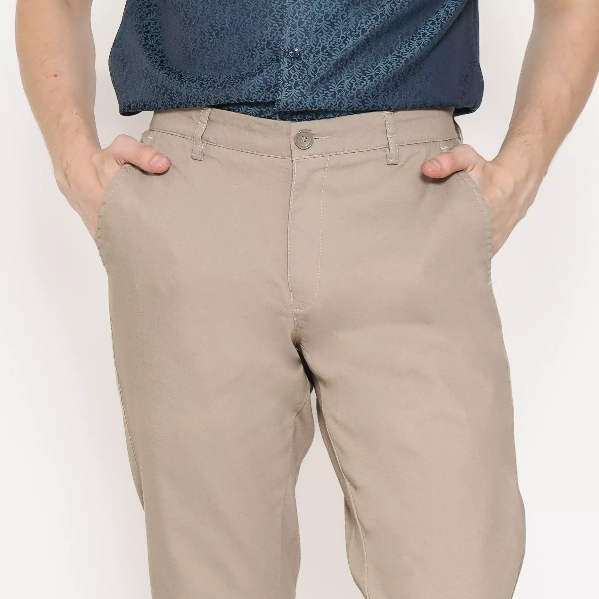 Schoeller Celana Chinos Pria – Branded Kualitas Premium | Warna Cream – JON-SF