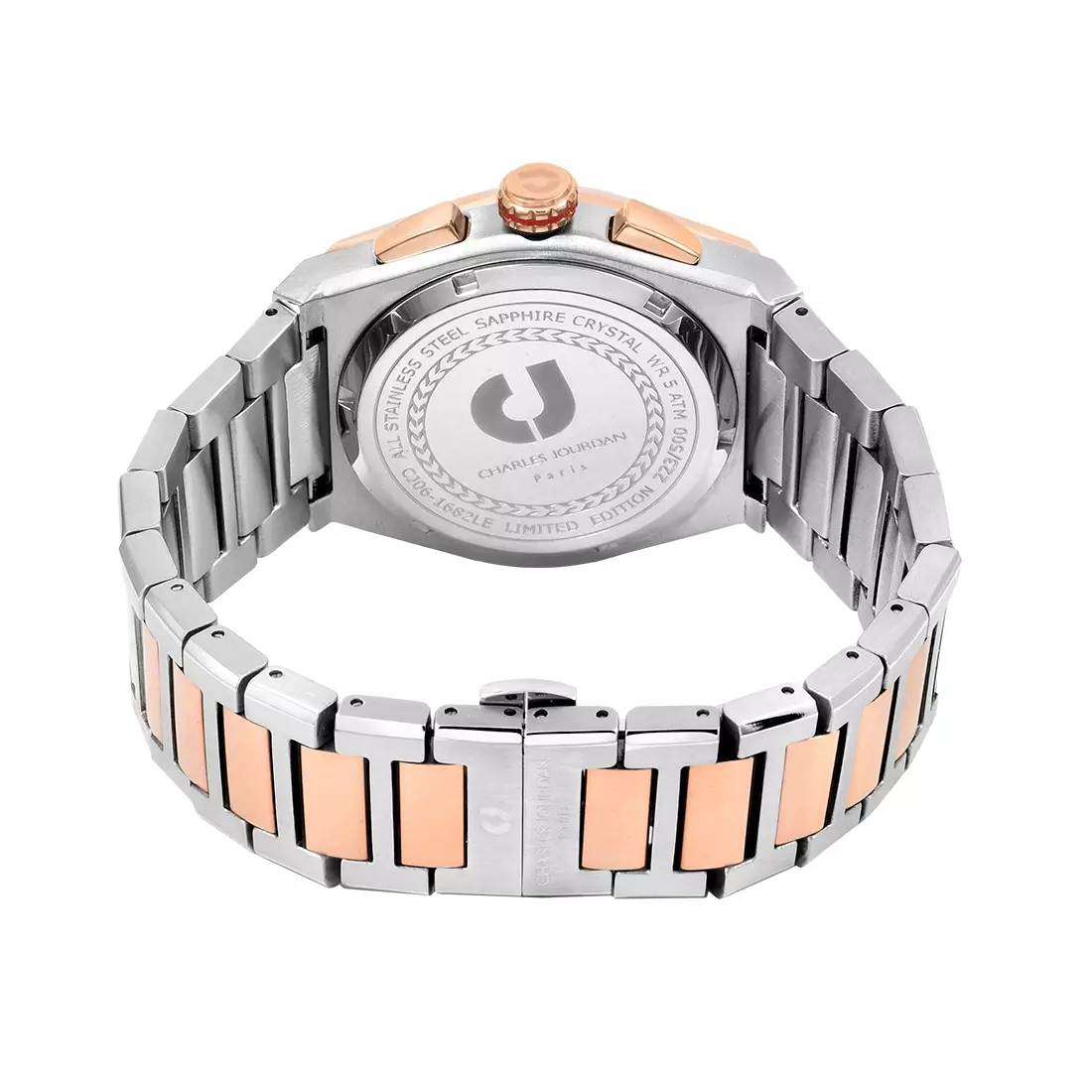 Jam Tangan Pria Charles Jourdan Prestige Black Quartz Stainless Steel CJ06-1682LE Original