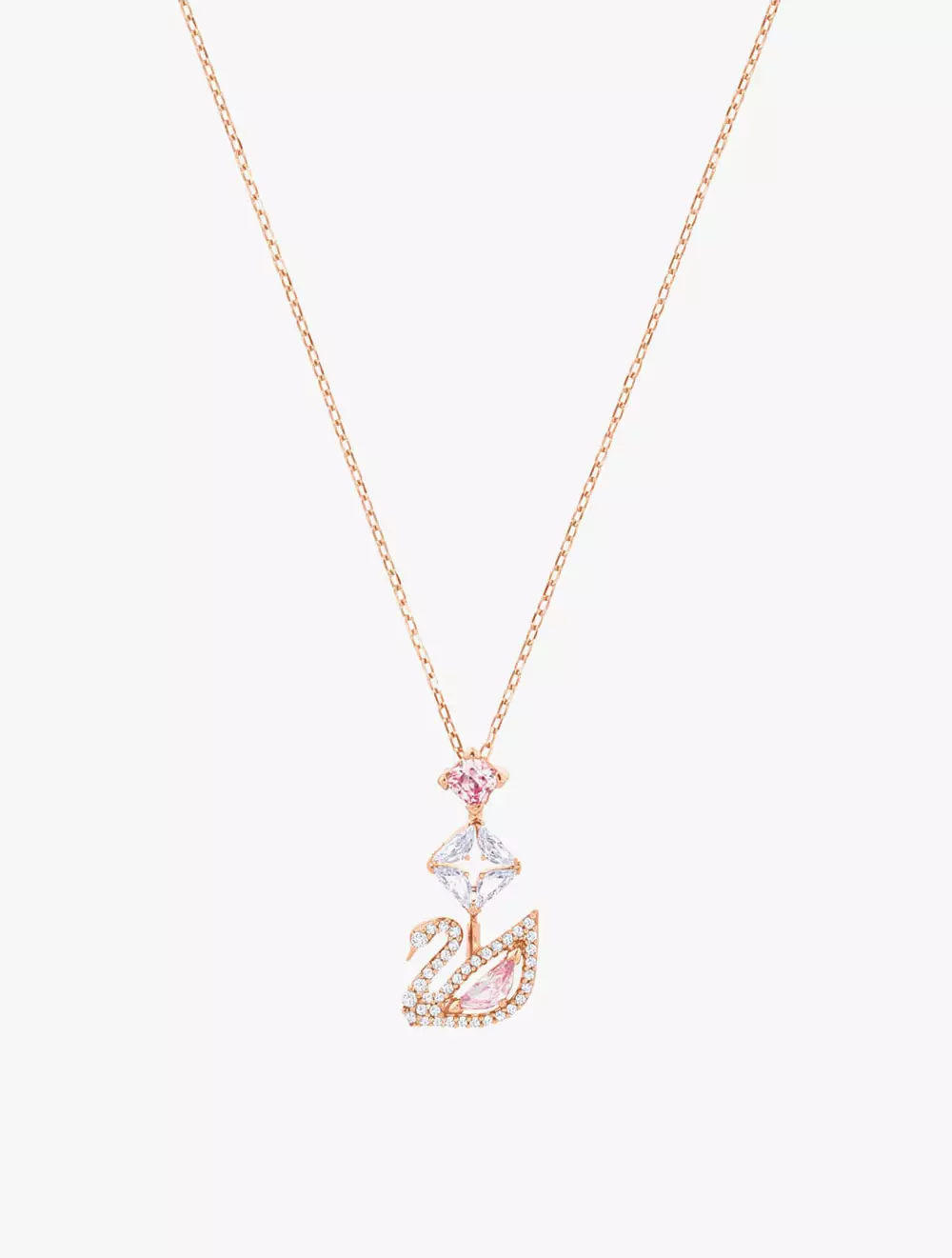 Dazzling Swan Y Necklace - Pink