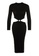 Trendyol black Cut Out Midi Dress BC91BAA2C58986GS_6