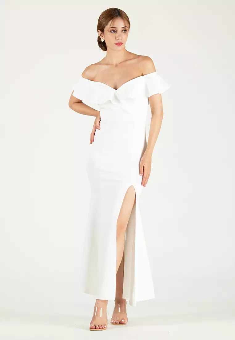 Slim gown dress top