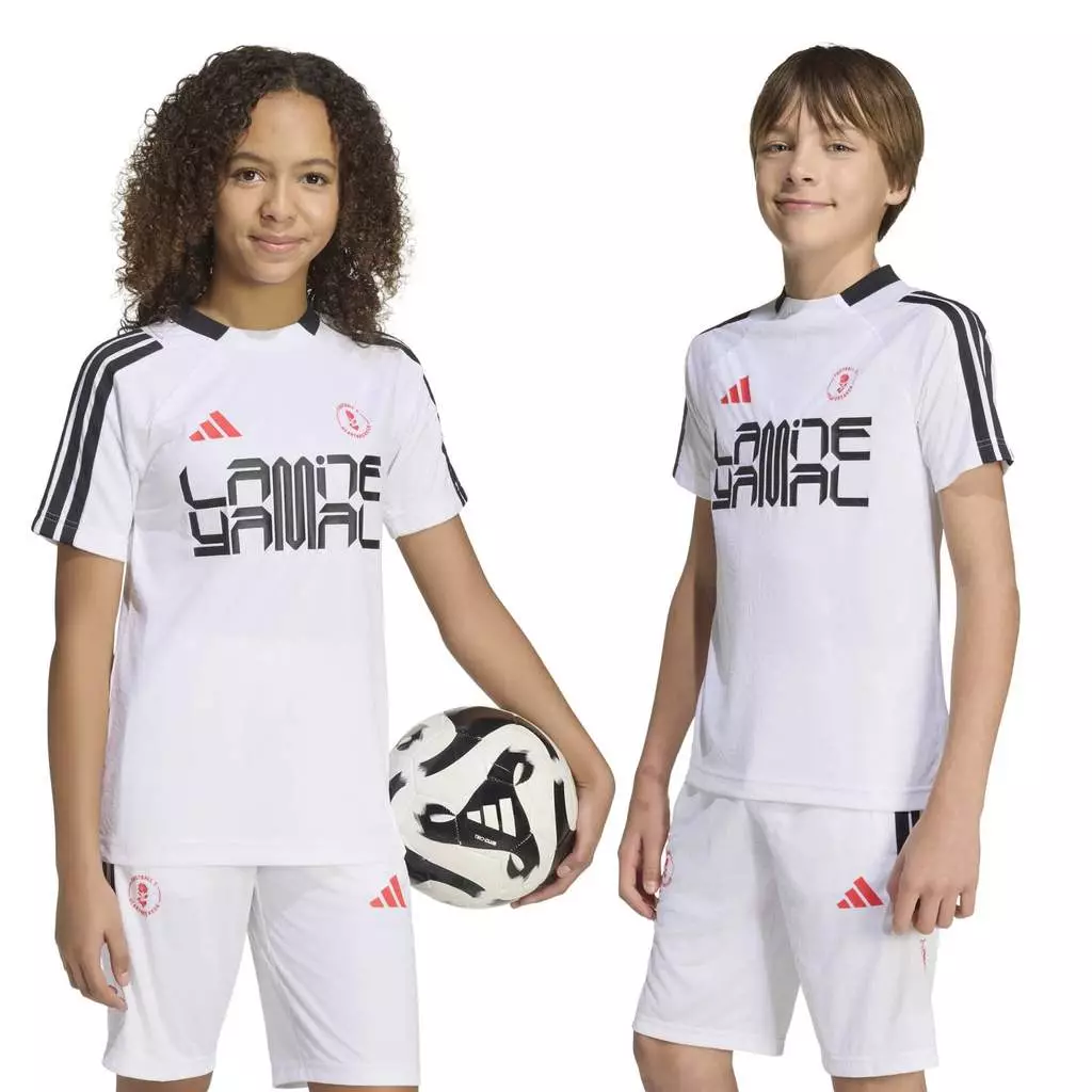 ADIDAS Lamine Yamal Training Tee Y KD6433 - Jersey Anak (Putih)