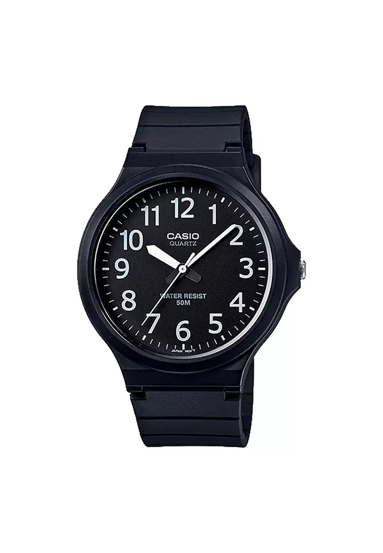 Casio quartz hot sale black watch